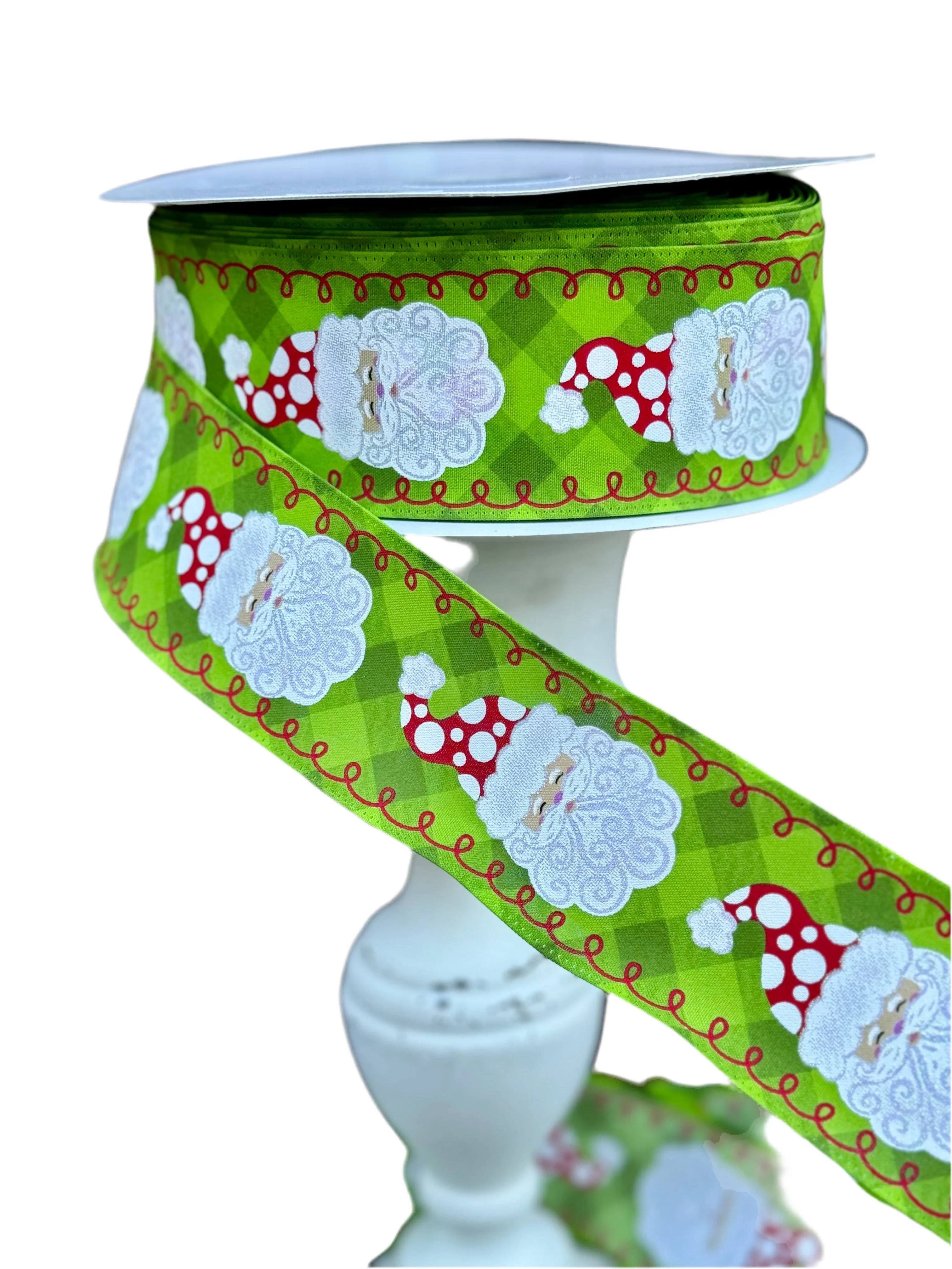 Jolly St. Nick Wired Ribbon - 2.5 x 50yds