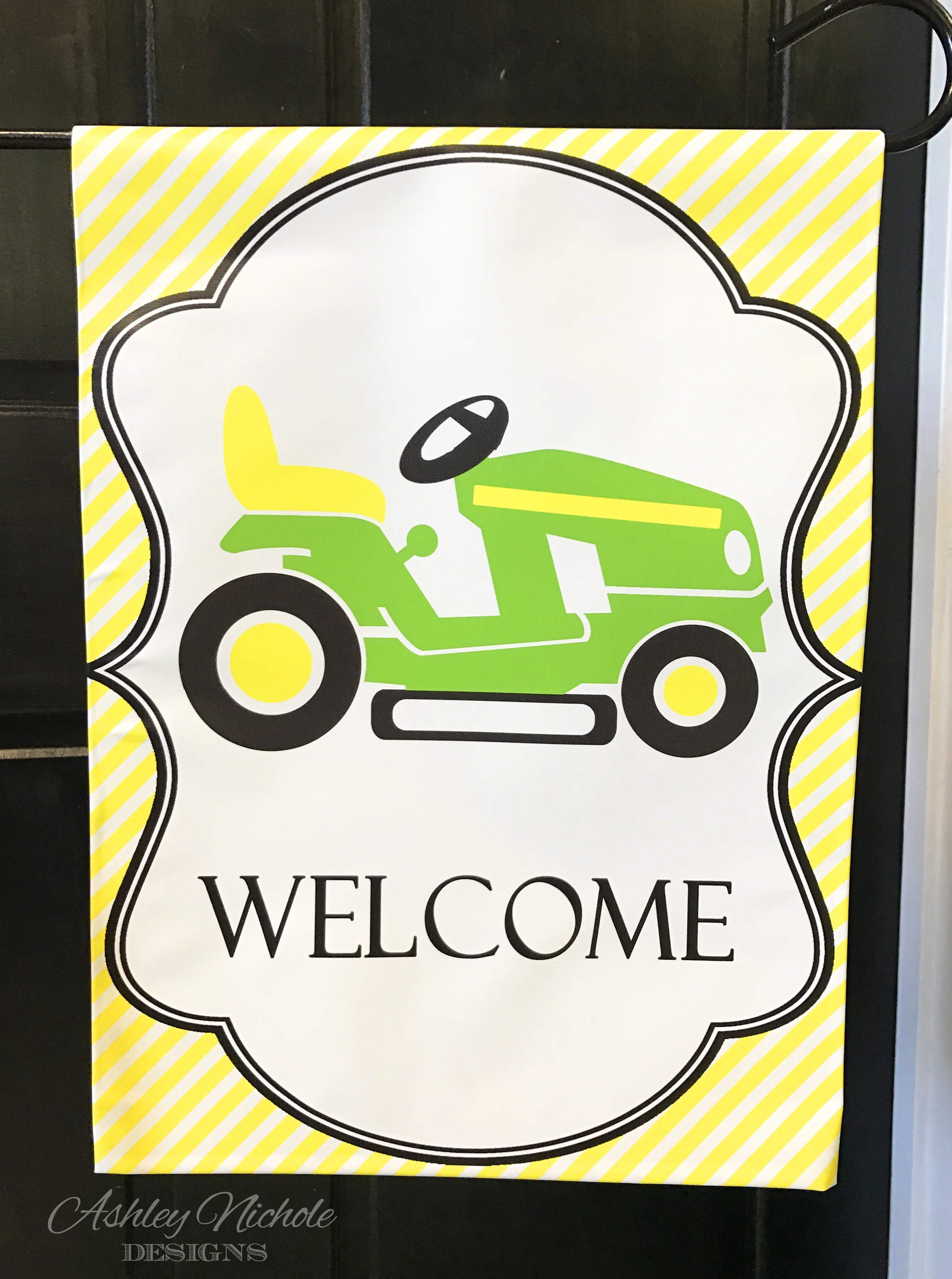 Lawn Mower - Vinyl Garden Flag