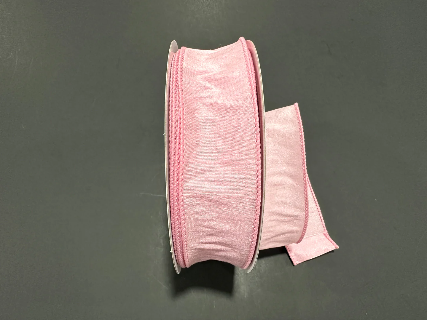 Light Pink Dupioni Wired Ribbon - 1.5" x 25yds