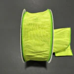 Lime Dupioni Wired Ribbon - 2.5" x 25yds
