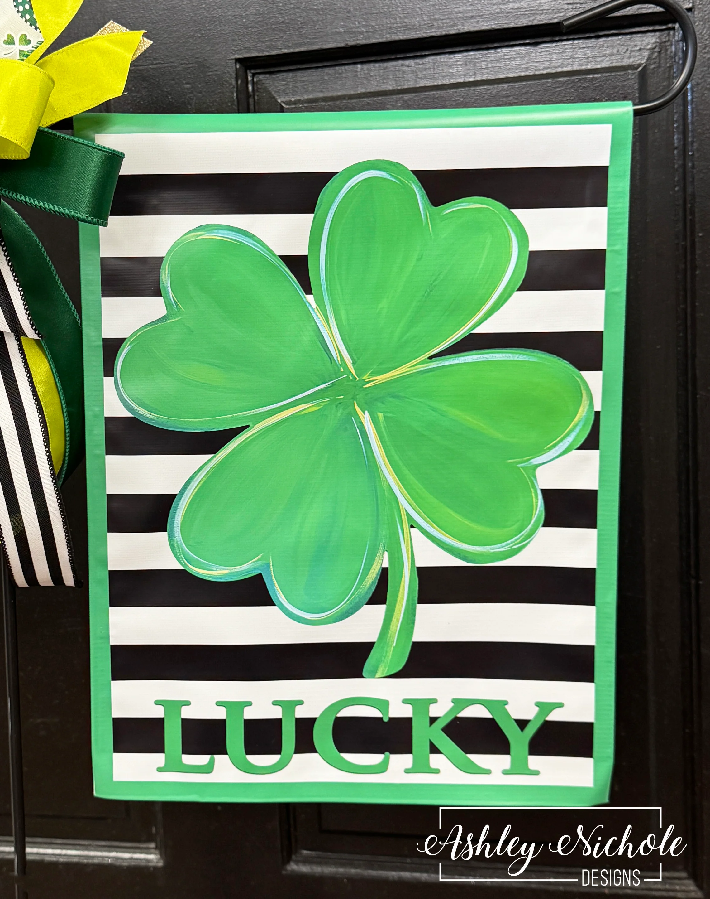 Lucky Charm Clover - St. Patrick's Day - Vinyl Garden Flag