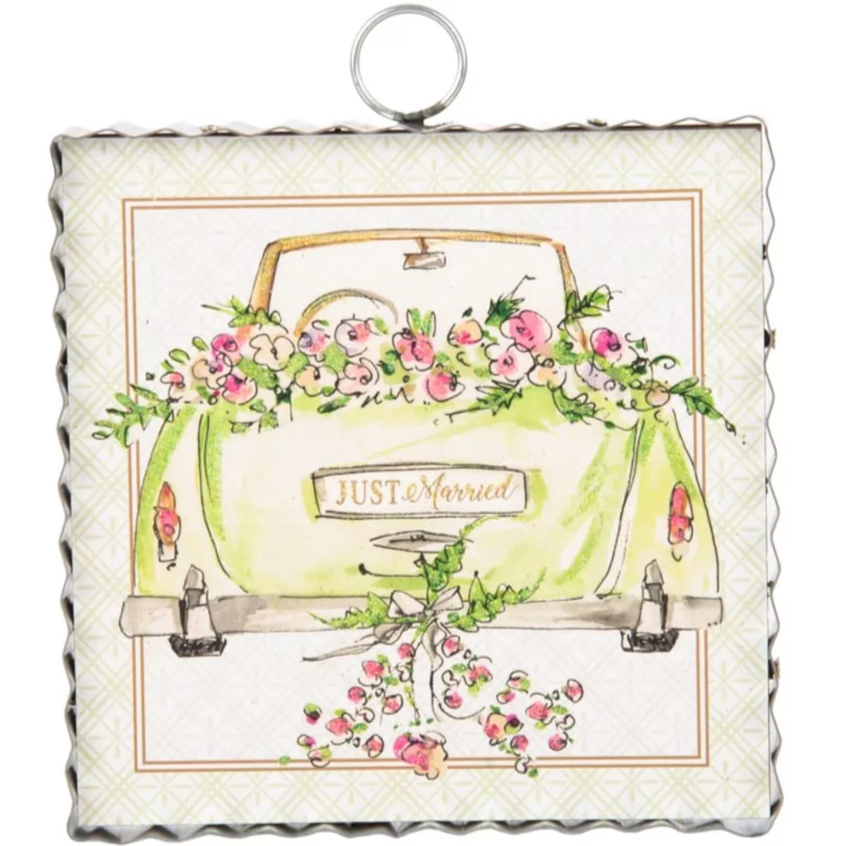 Mini Just Married Print Charm Attachment