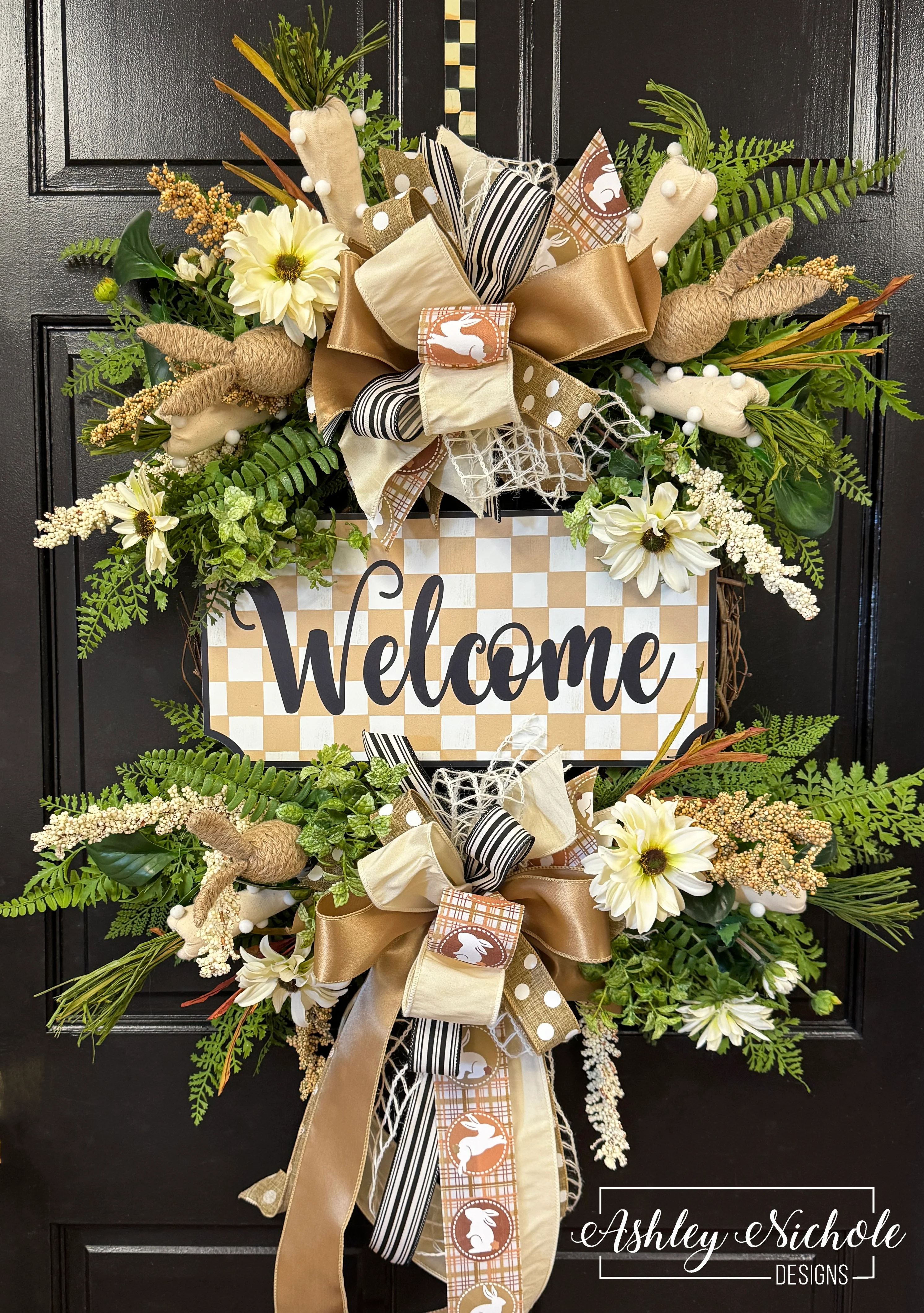 Neutral Tones Easter Welcome Wreath
