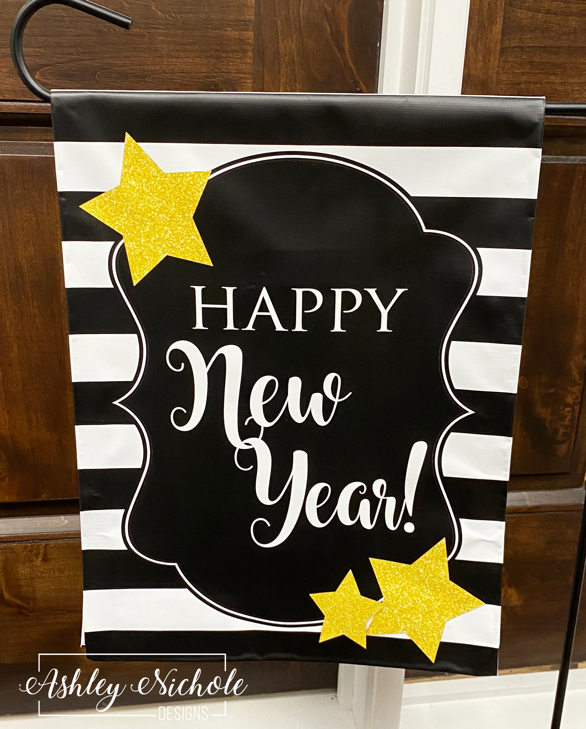 Happy New Year - Vinyl Garden Flag