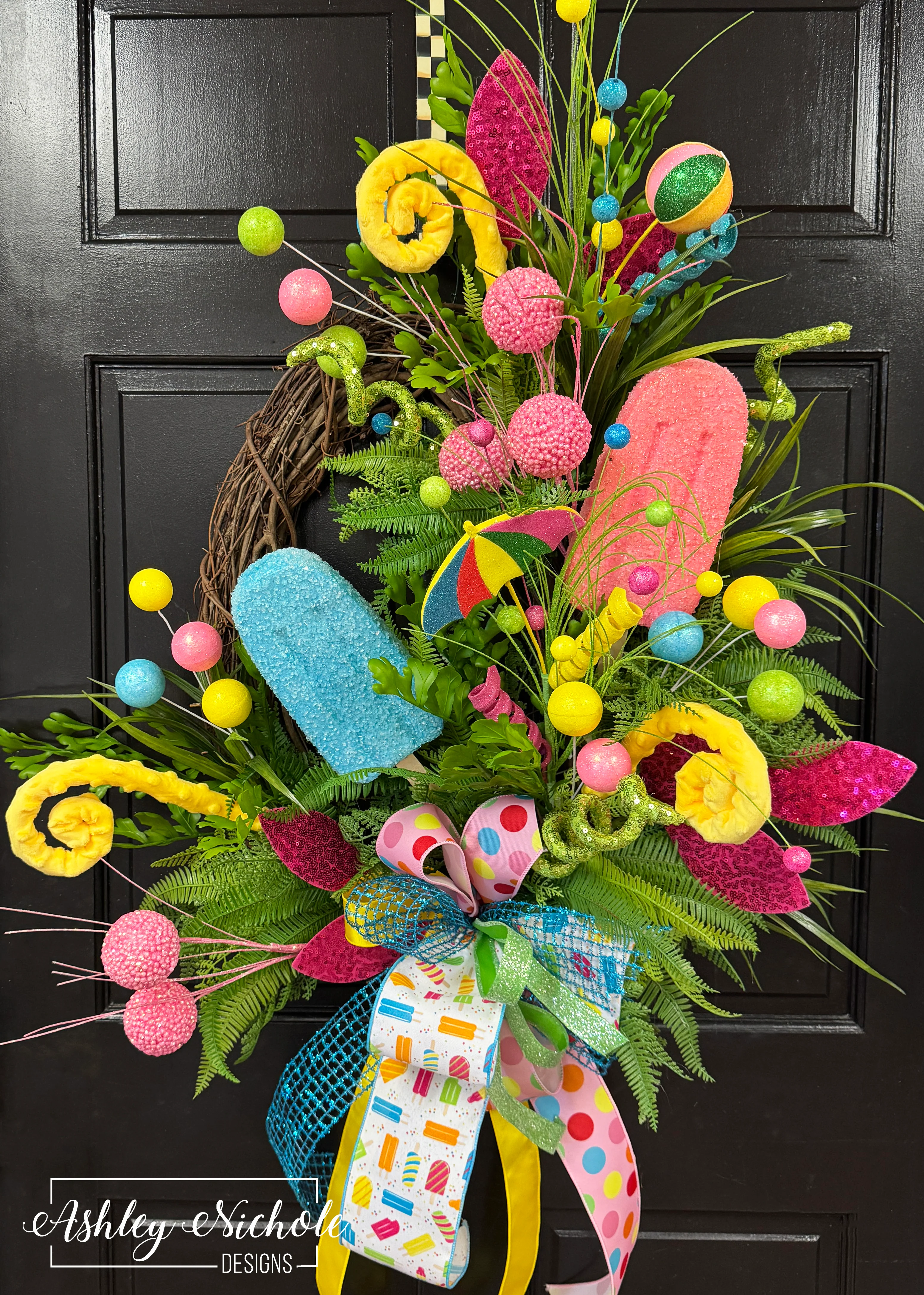 Party By the Pool Popsicle Wreath