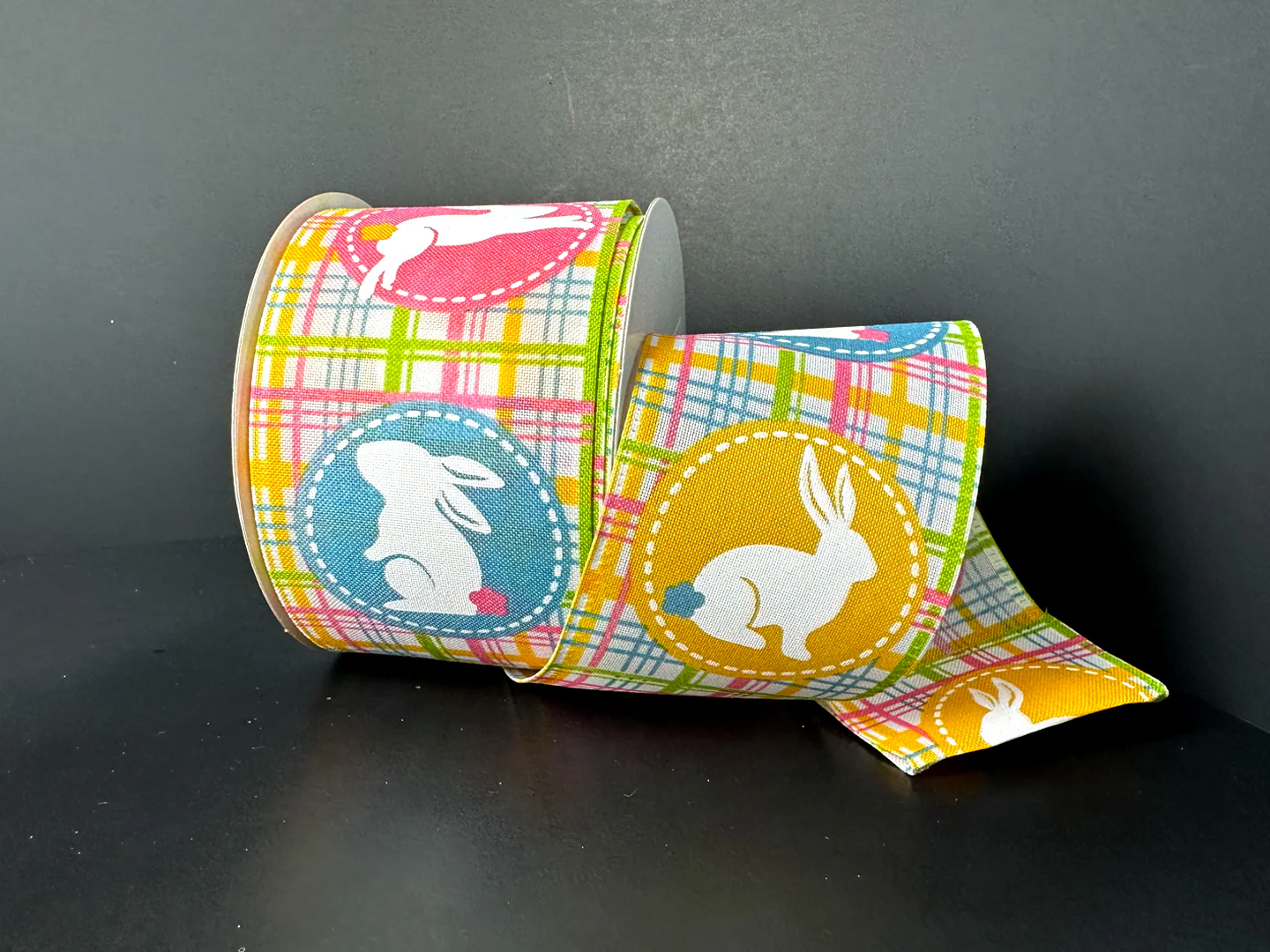 Pastel Scrapbook Bunnies Wired Ribbon - 2.5" x 10yds