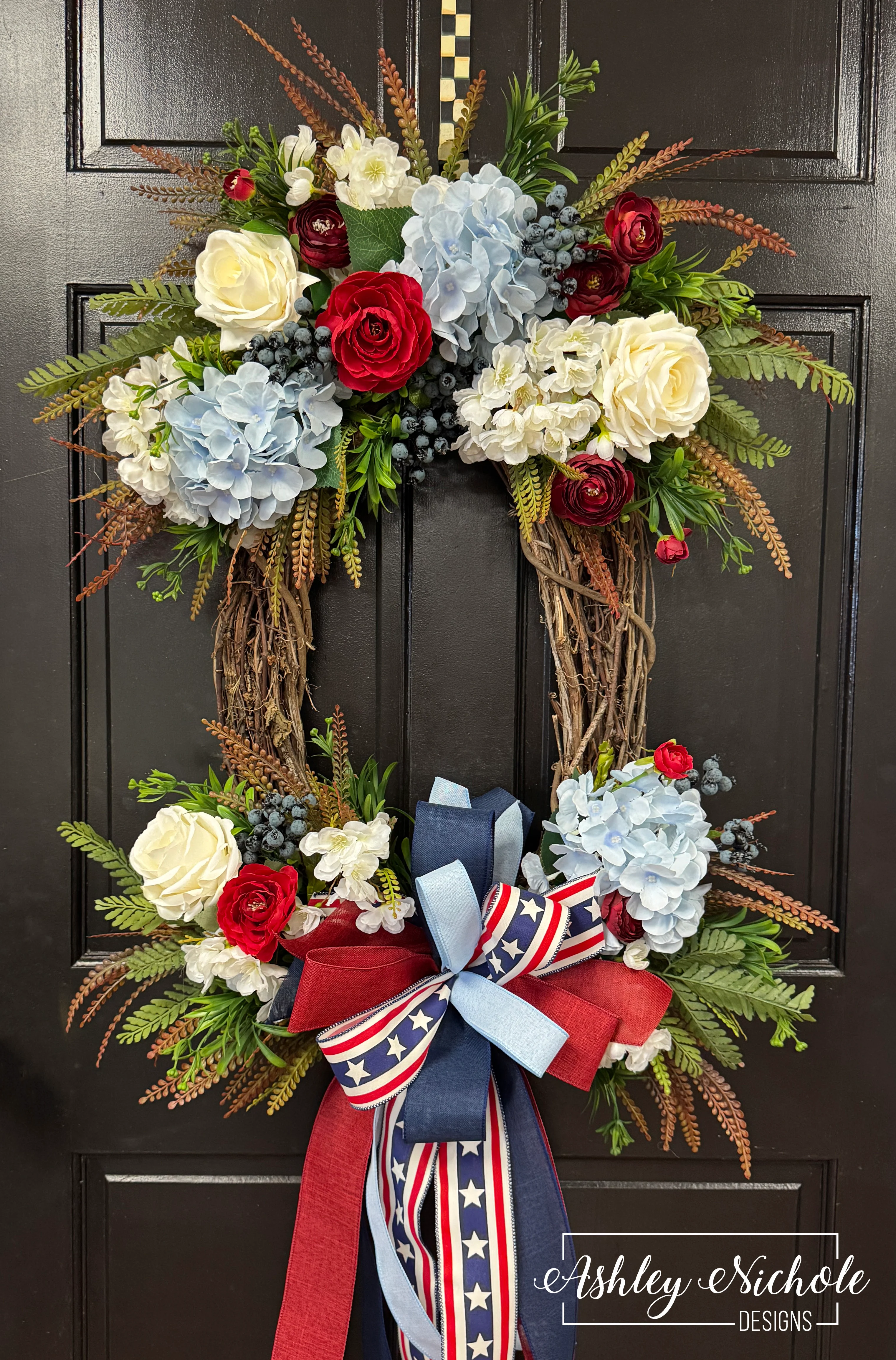 *READY to SHIP* - Patriotic Bouquet Oval Wreath