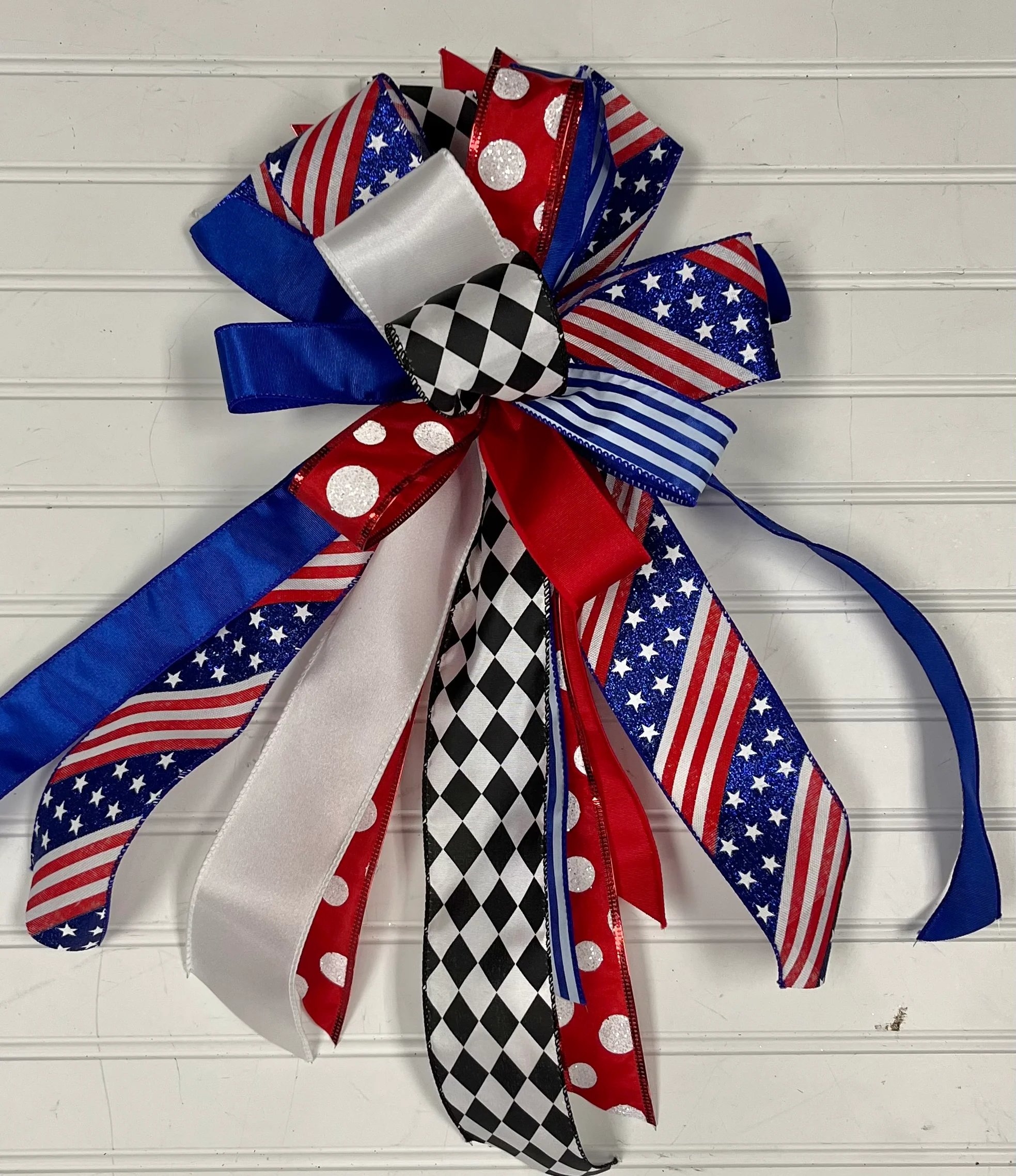 Patriotic-Bow-Medium Streamer