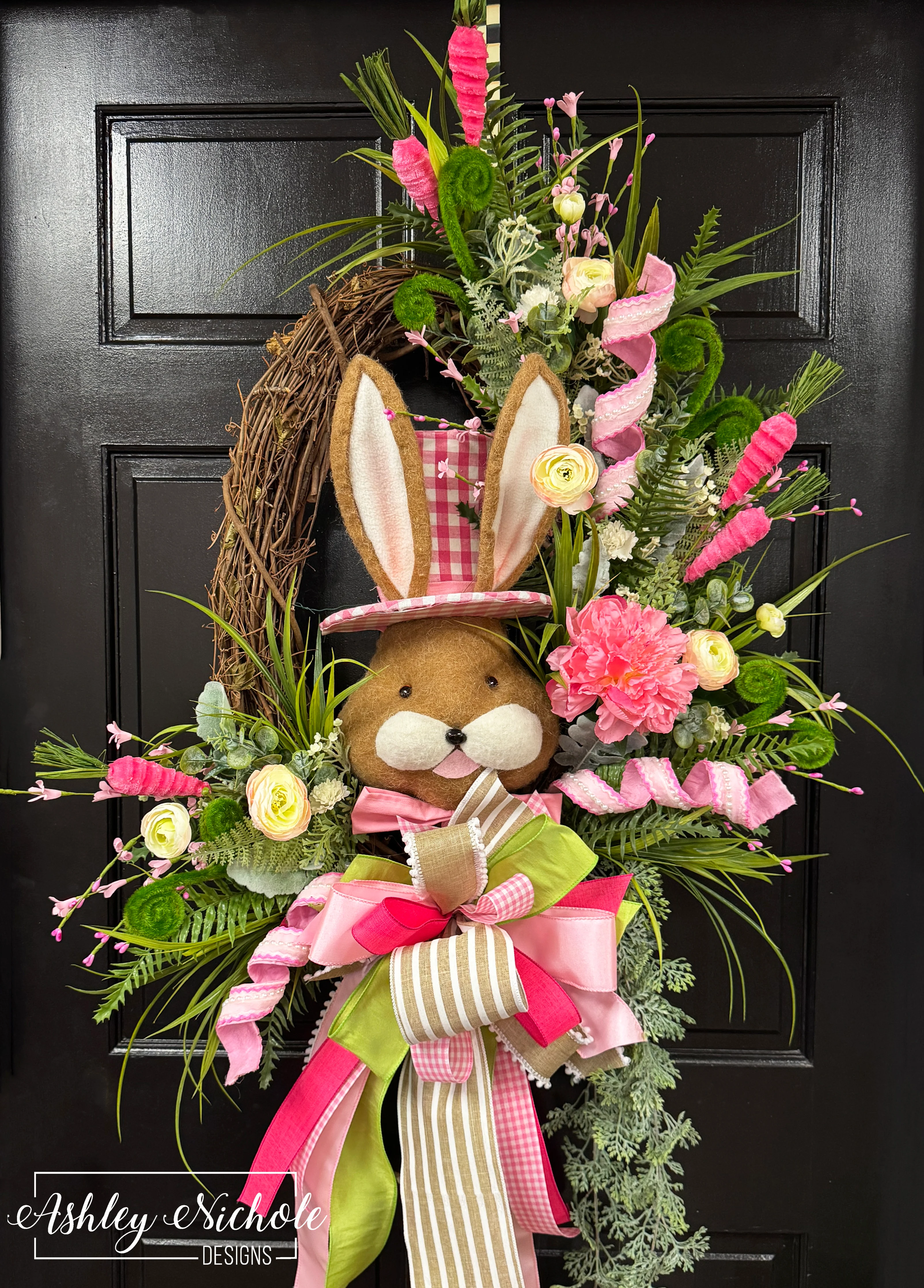Peter Rabbit's Floral Garden Wreath - PINK Version - EASTER Sale Item š