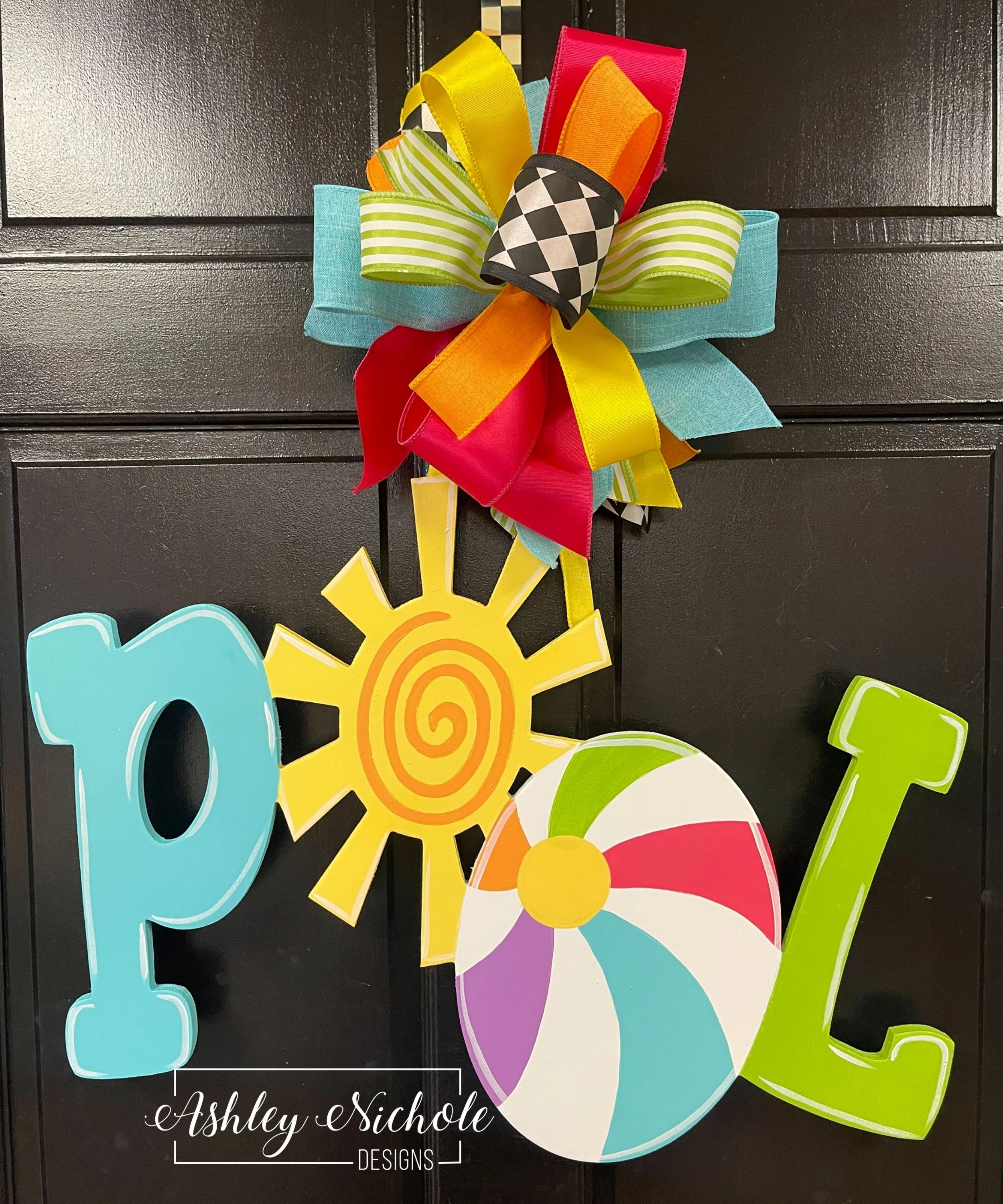 POOL Door Hanger (Hand-Painted)