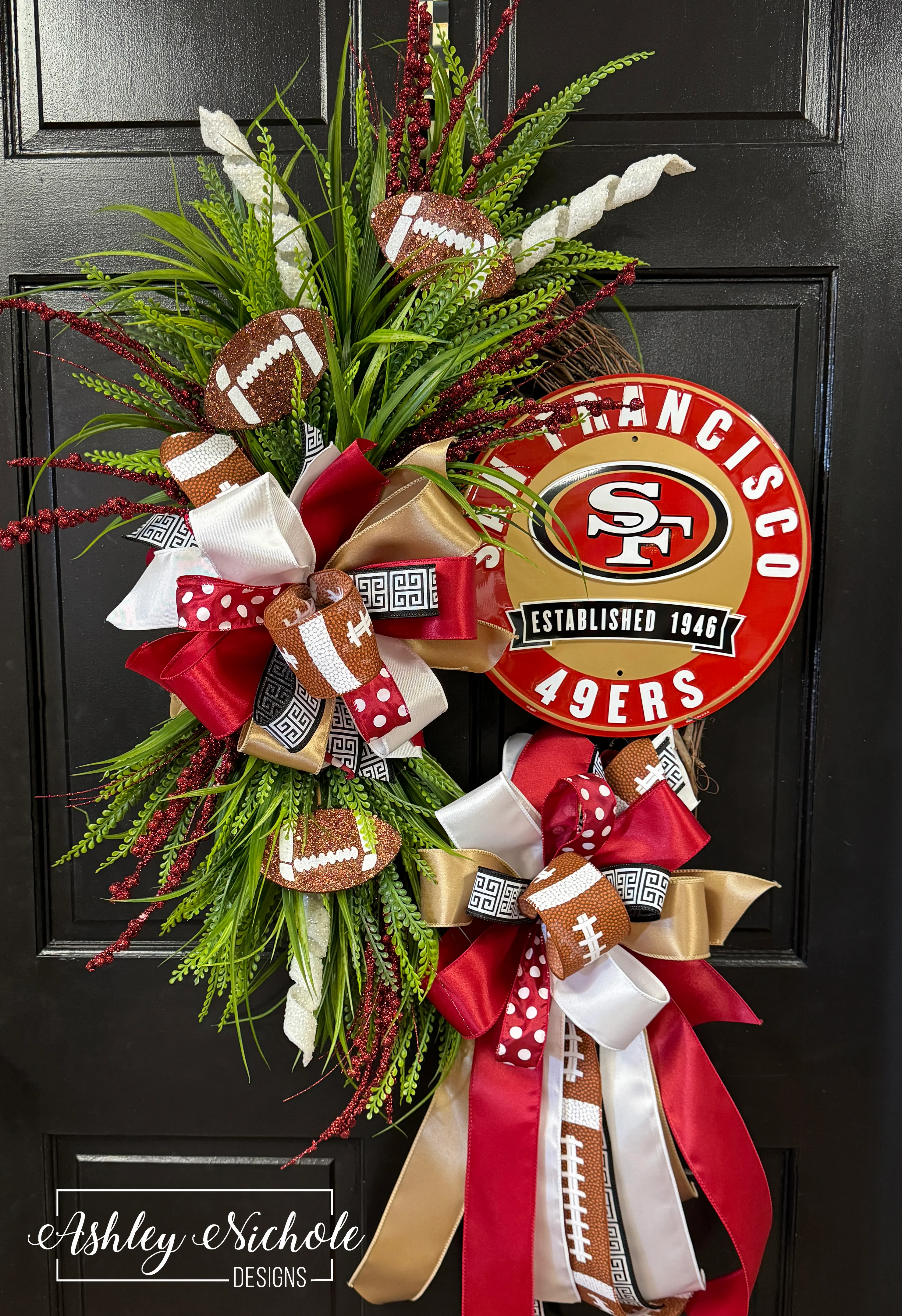 Professional Football Sign Wreath - CHOOSE from 26 TEAMS - Image 7