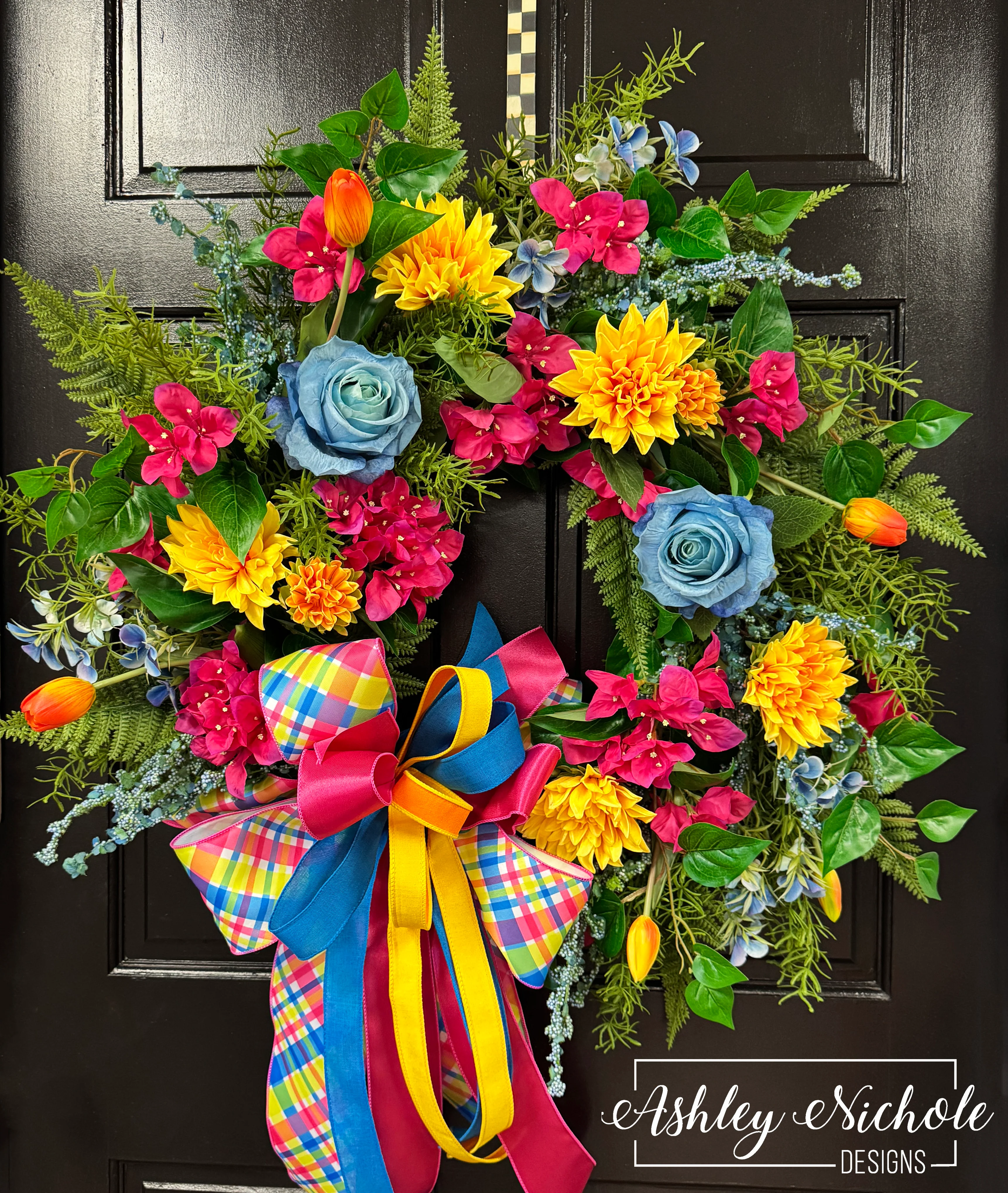 *READY to SHIP* - Blooming Bright Floral Wreath
