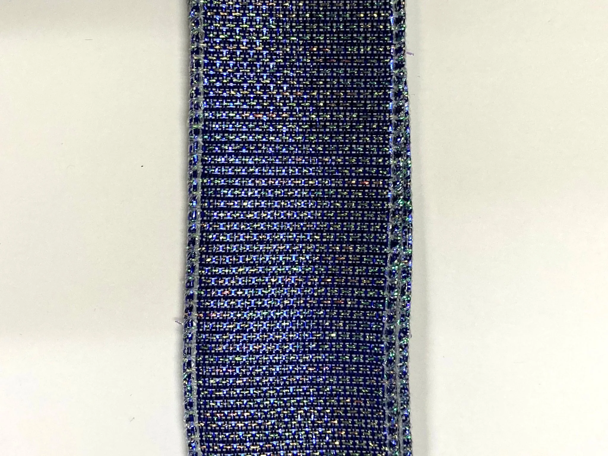 Royal Blue Iridescent Metallic Wired Ribbon - 1.5" x 50yds