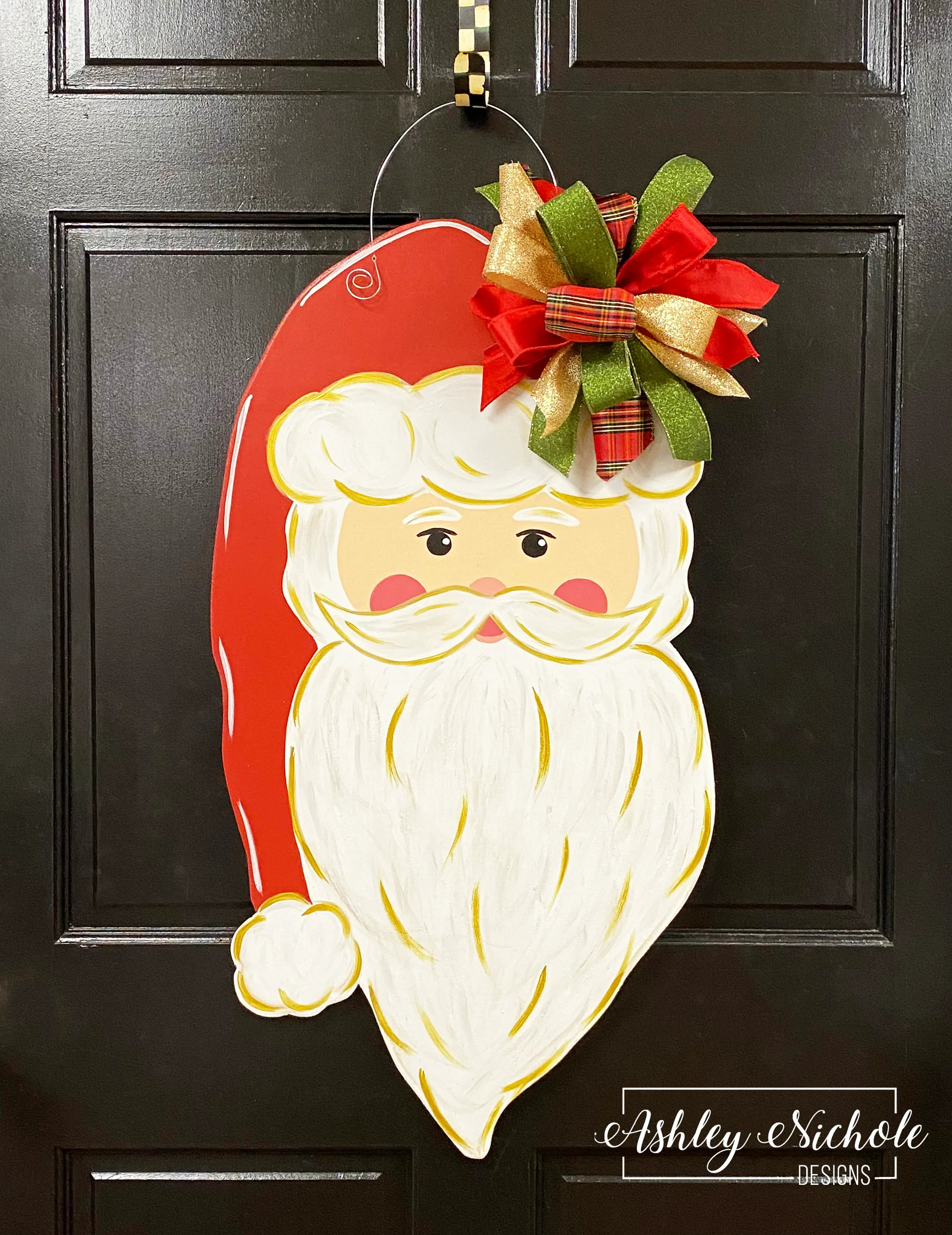 Santa - Vintage & Traditional - Door Hanger - (Hand Painted)