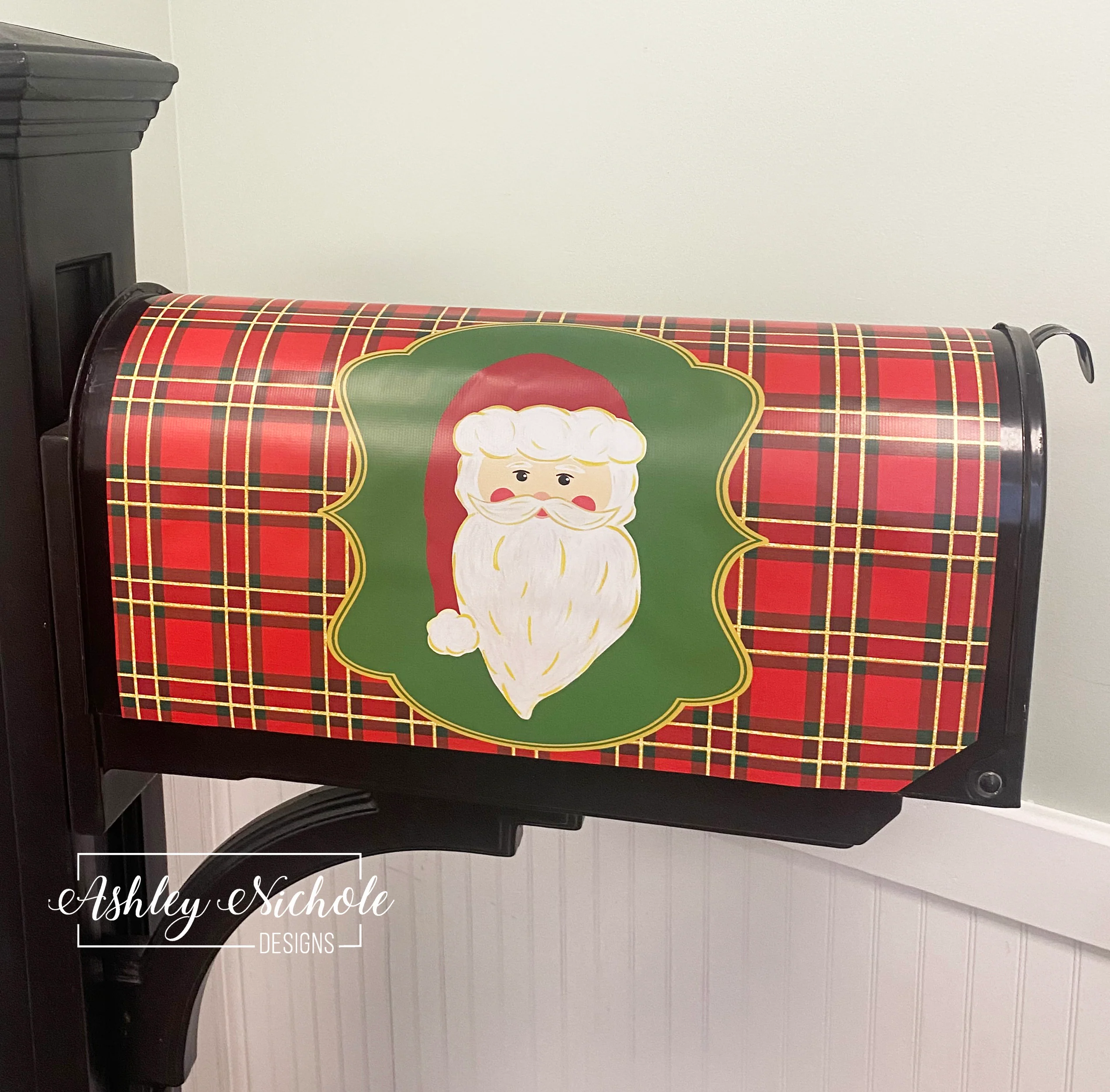 Santa - Vintage & Traditional - Magnetic Vinyl Mailbox Cover