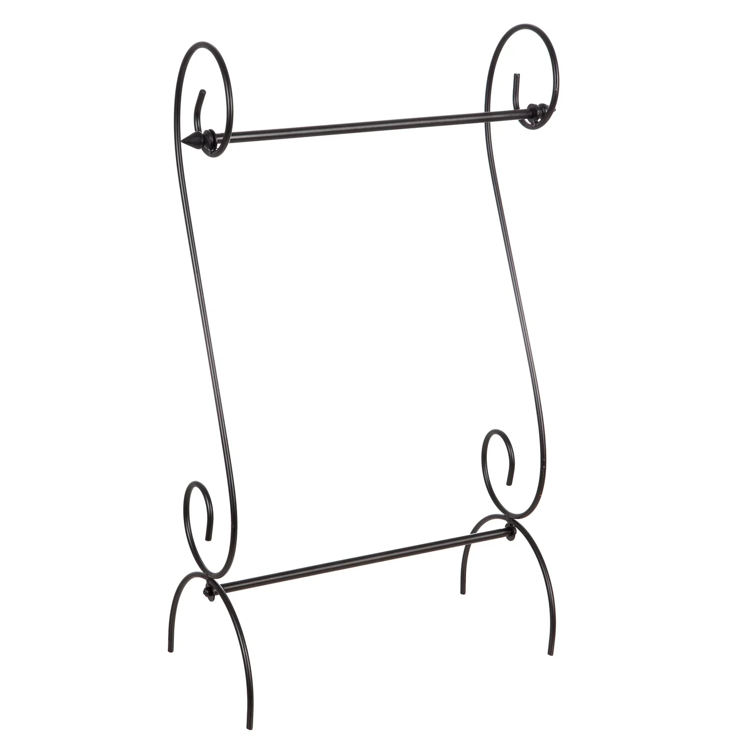 Scroll Garden Flag Stand - Brown
