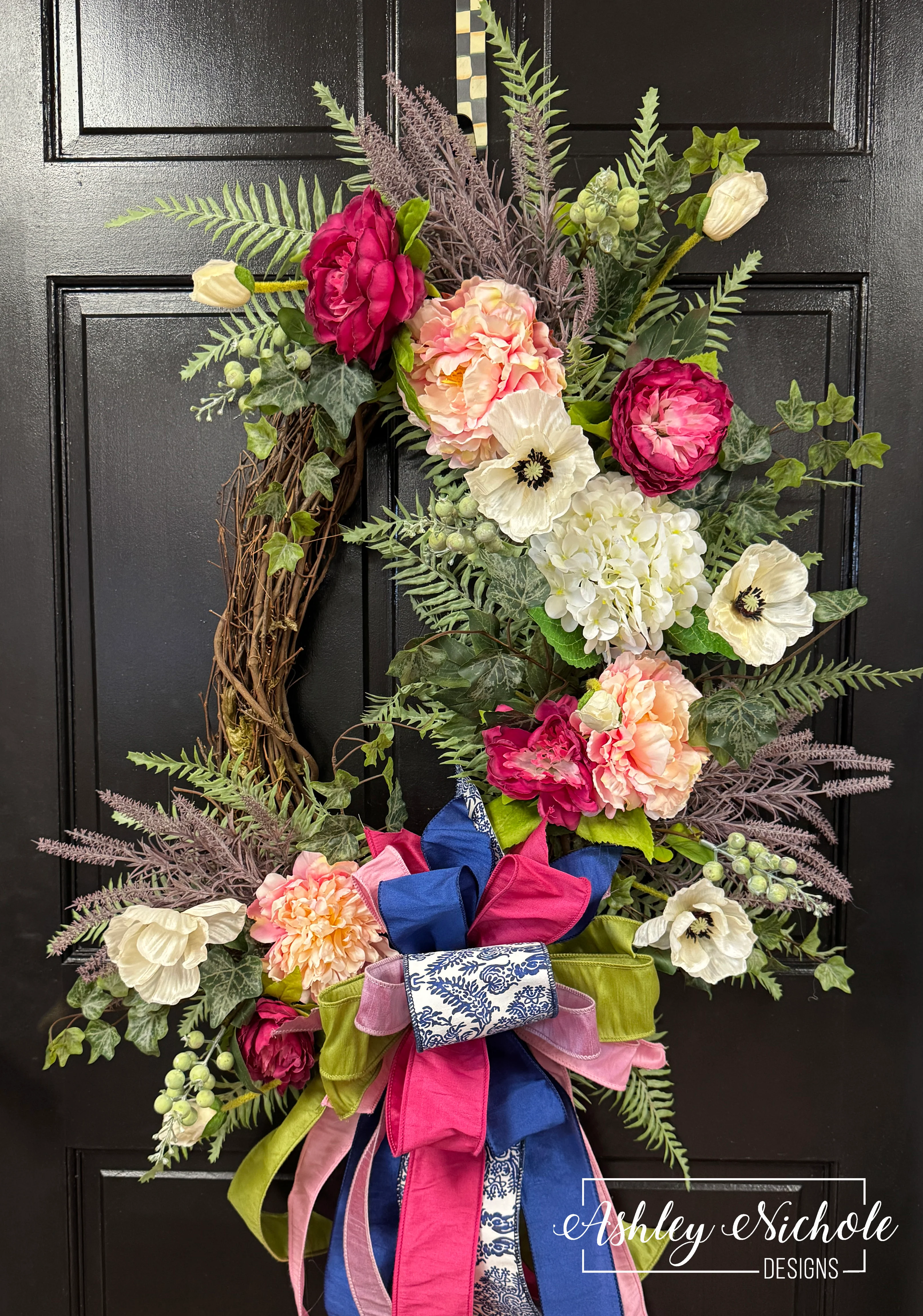 *READY to SHIP* - Southern Poppy Charm Wreath