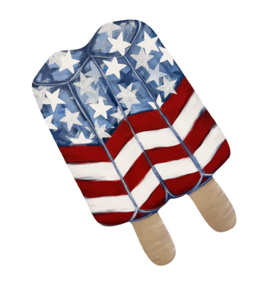 Stars & Stripes Popsicle - Patriotic - Corrugated Coroplast Yard Stake - Image 2