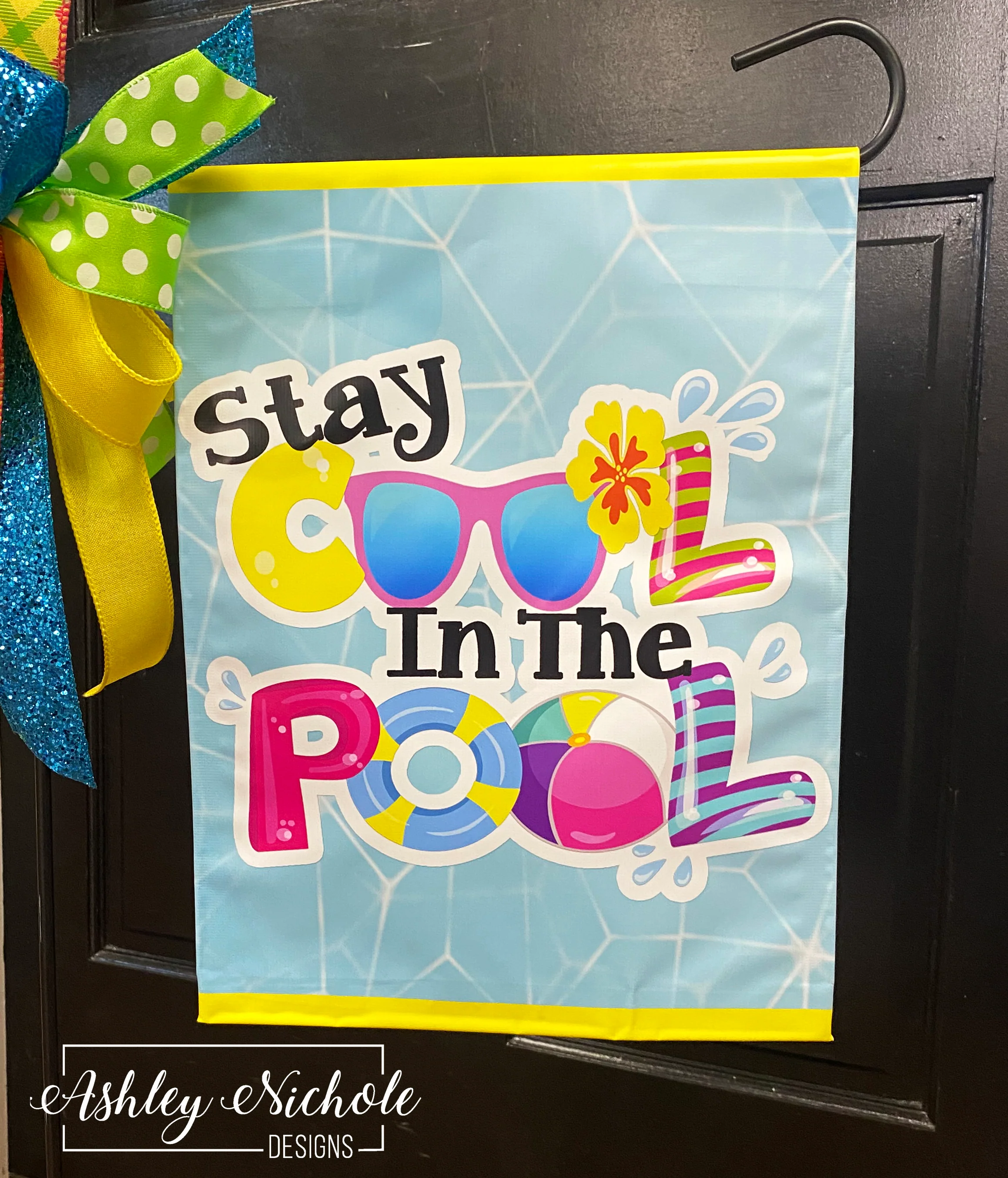 Stay Cool in the Pool - Vinyl Garden Flag