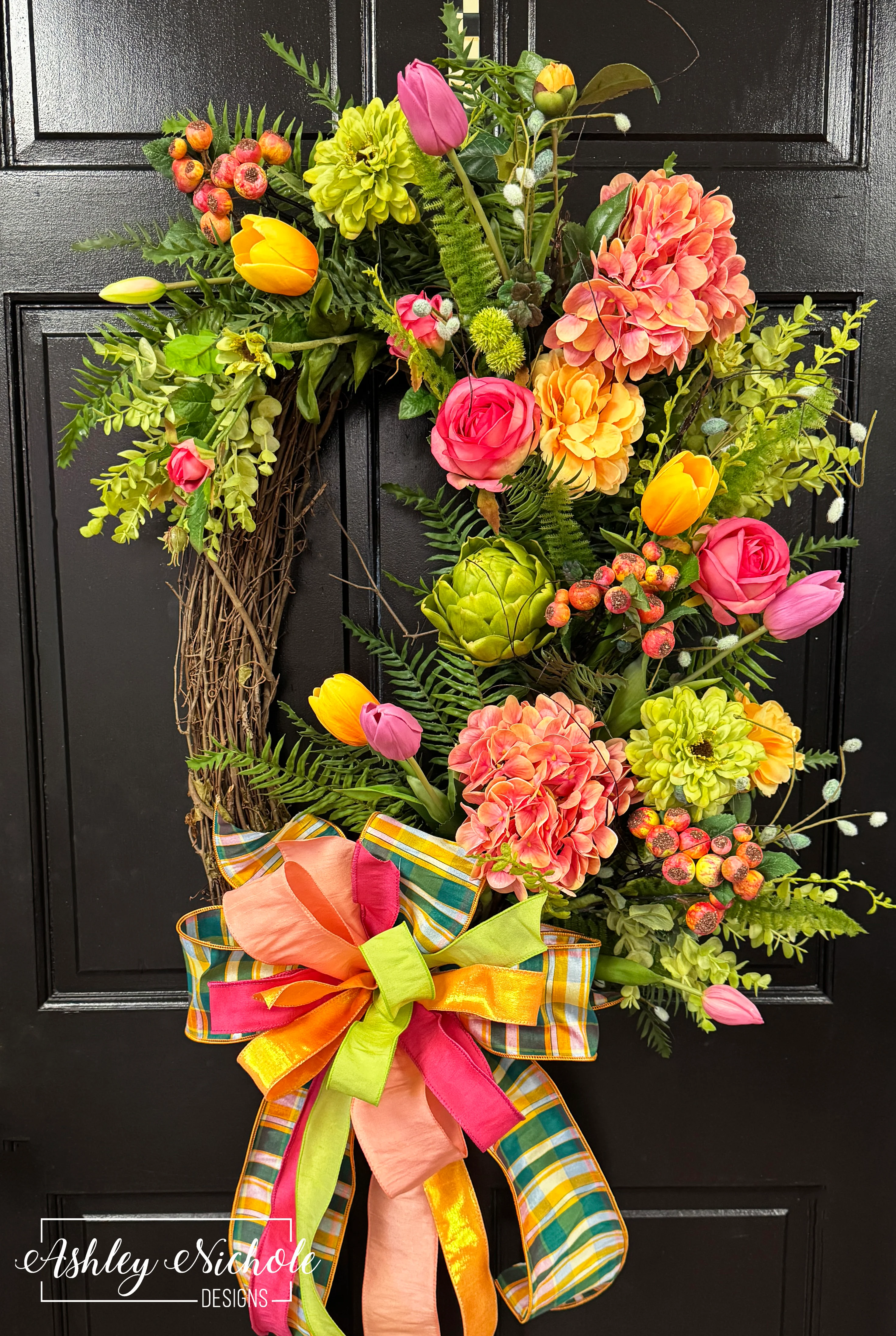 Sunset Reflections of Spring Wreath