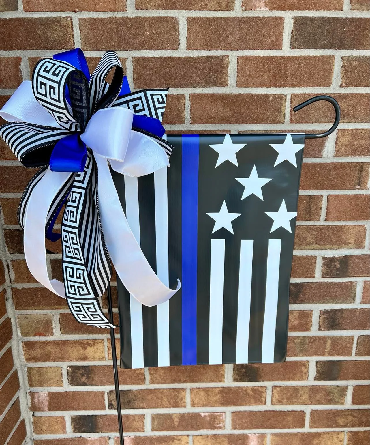 Thin Blue Line American - Vinyl Garden Flag