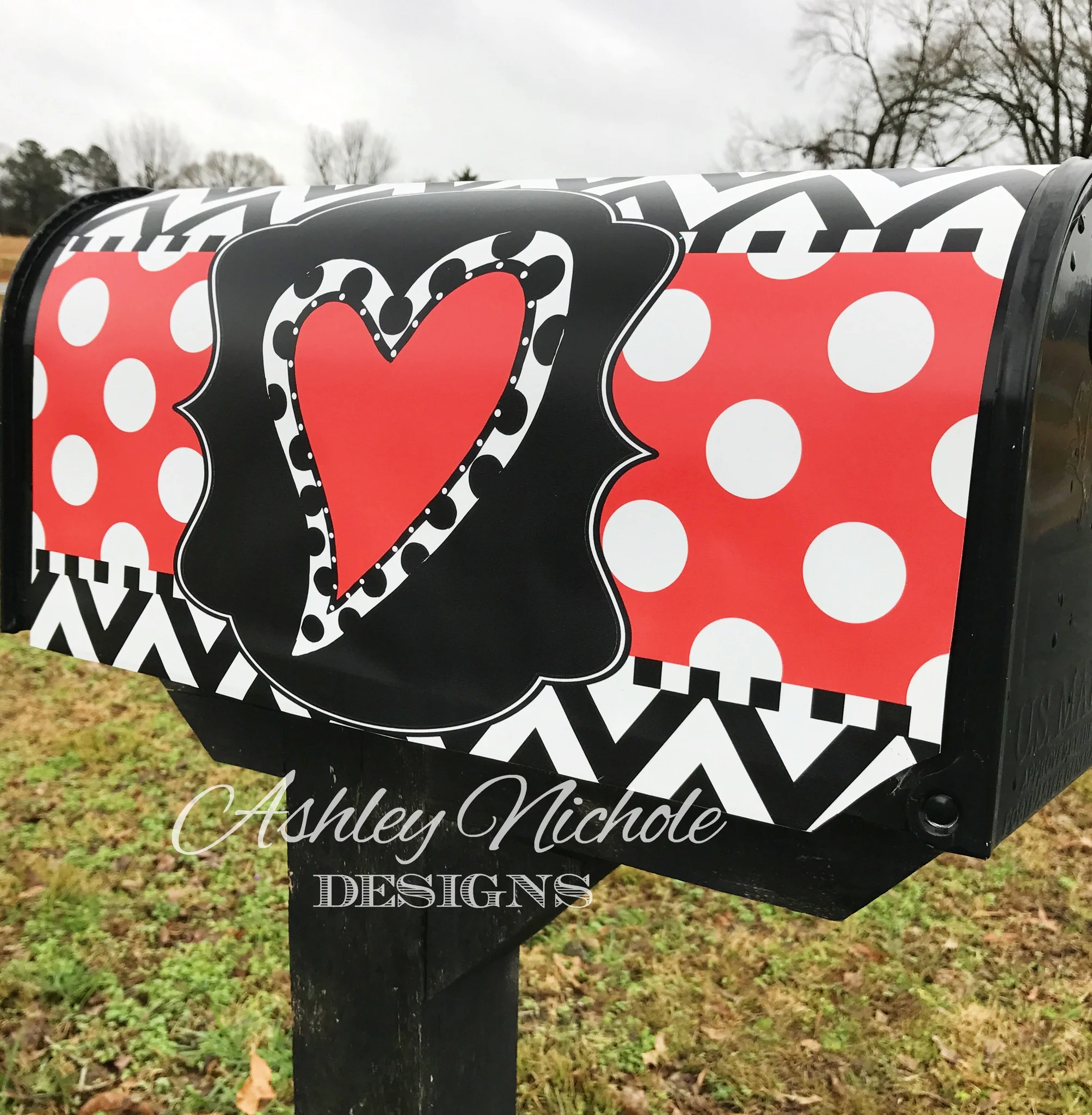Valentine Heart - Magnetic Vinyl Mailbox Cover