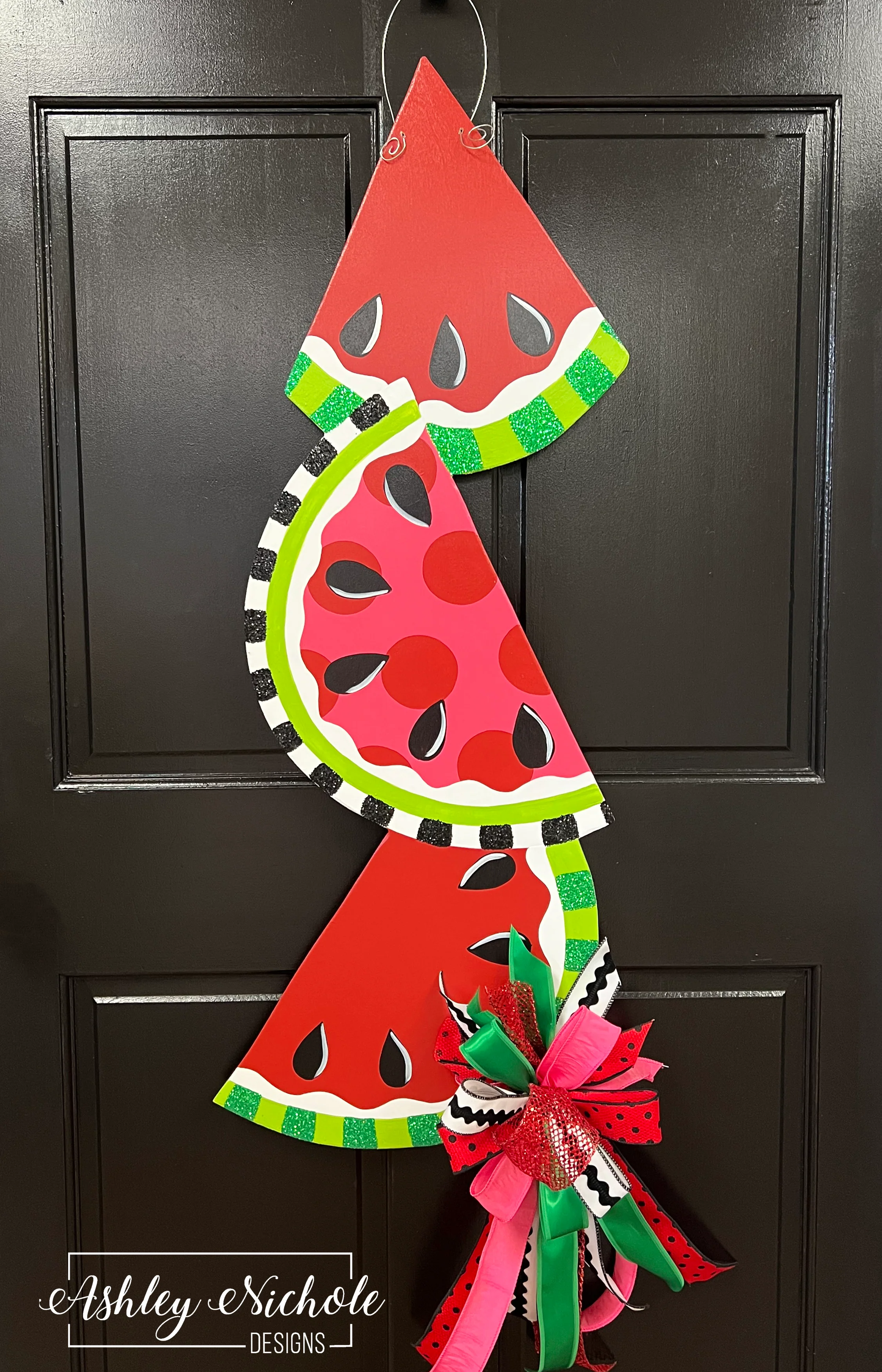 Watermelon Stack - Door Hanger (Hand-Painted)