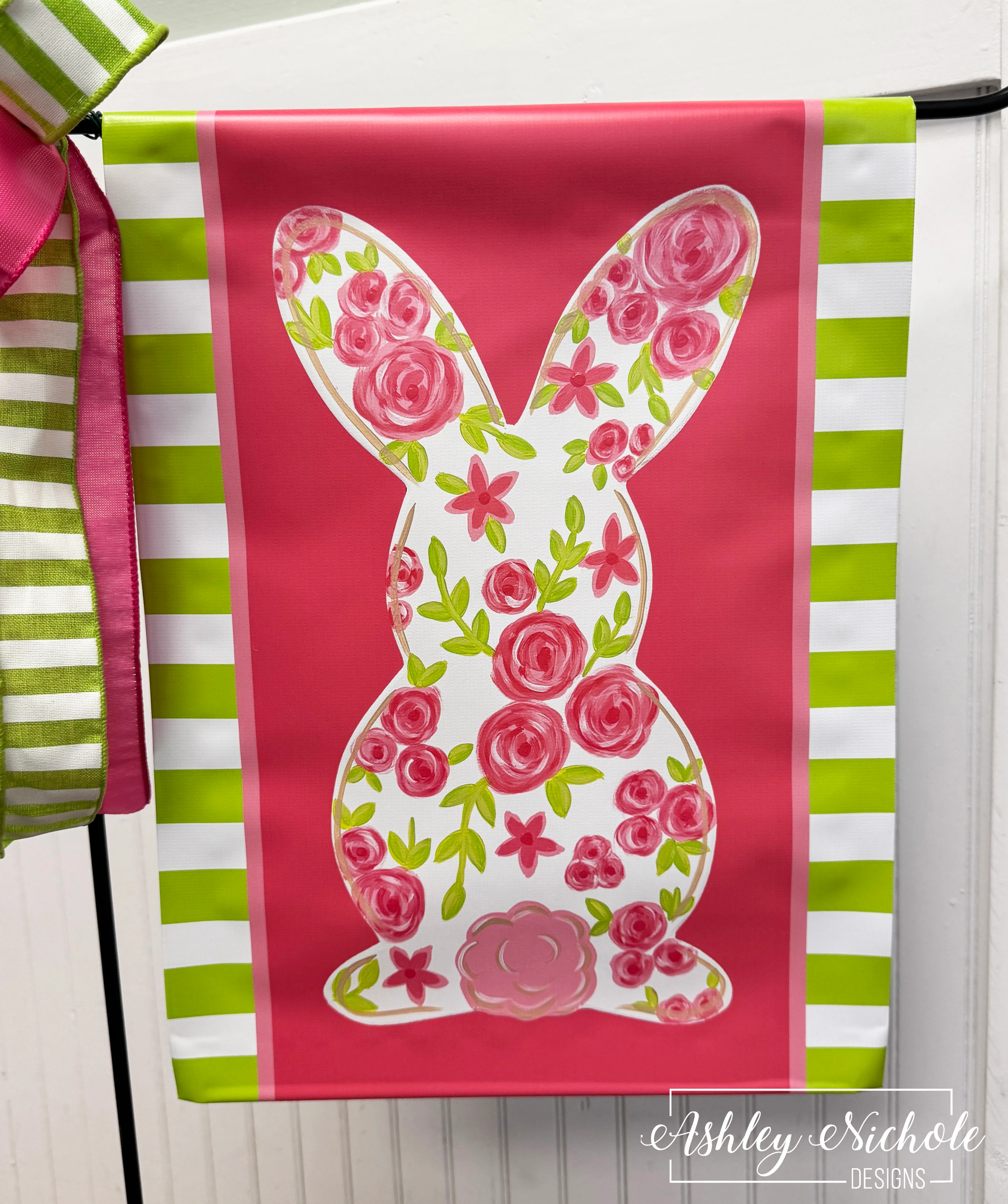 Wildflower Garden Bunny - Vinyl Garden Flag