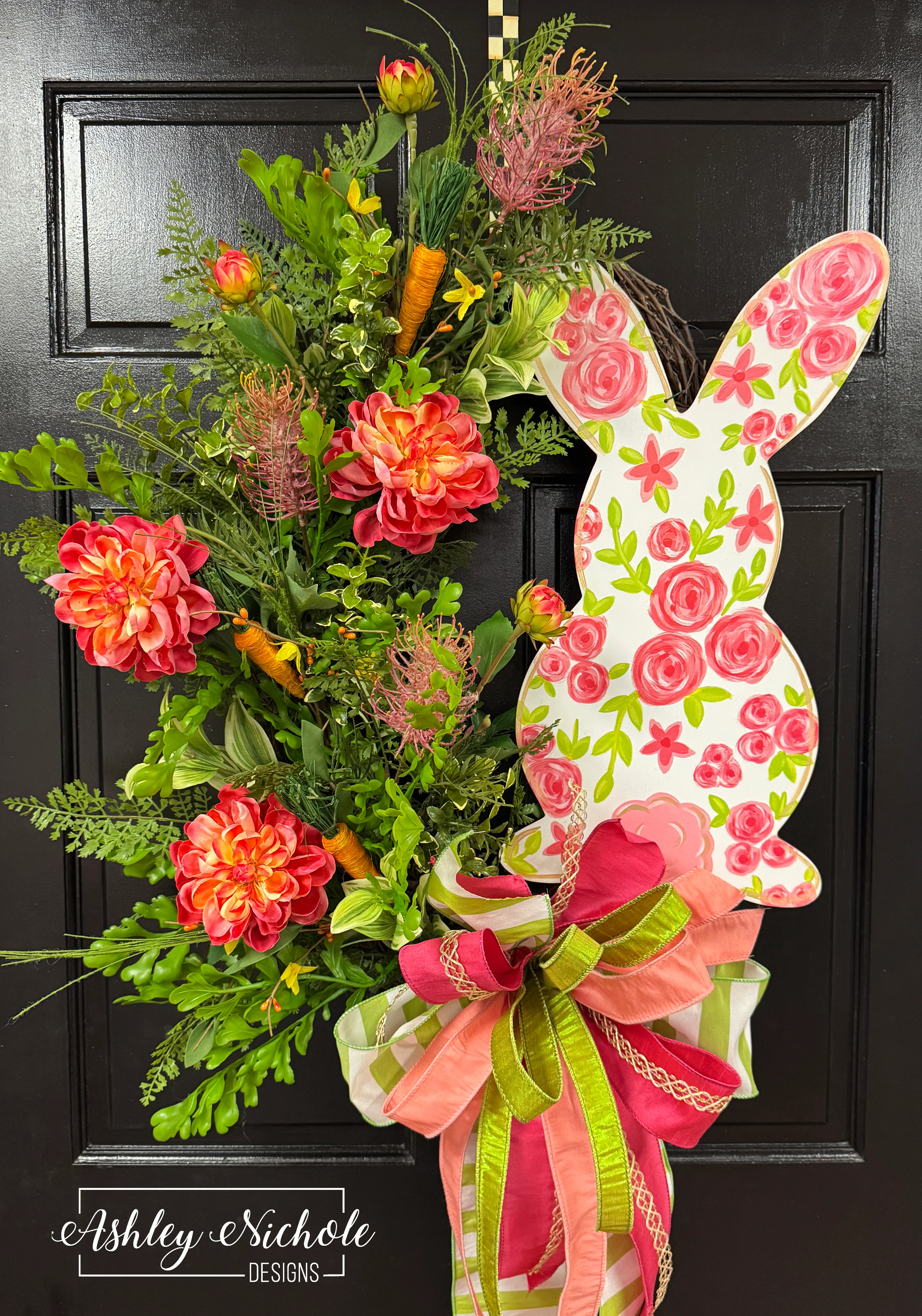 Wildflower Garden Bunny Wreath